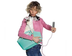 Mia Pet bag comes in aqua for your cat or chihuahua as well.